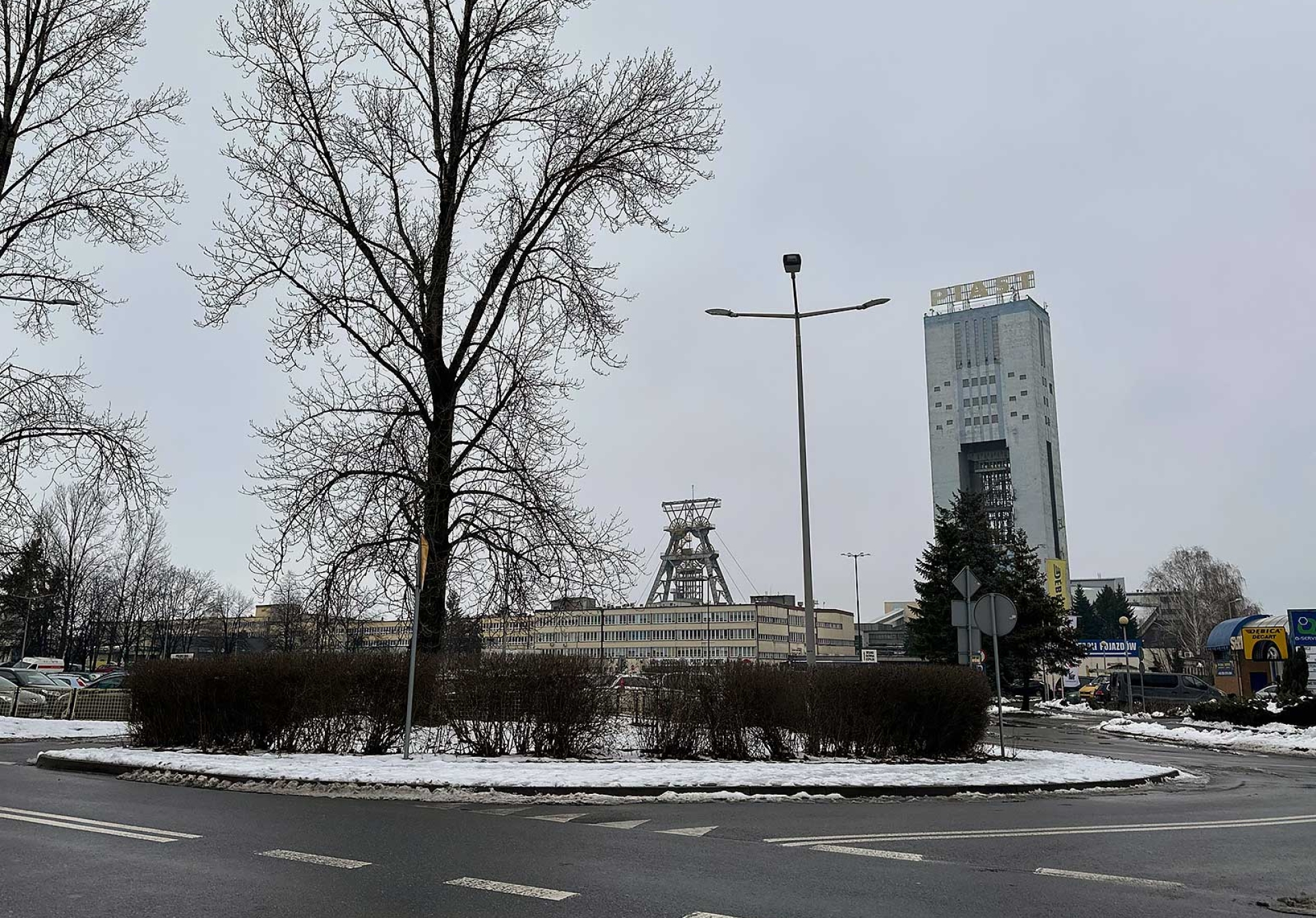 Bieruń - widok na kopalnię Piast